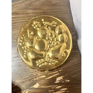 Vintage Copper Jello, Cake or Candy Fluted Mold  Fruit